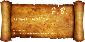 Himmel Beáta névjegykártya